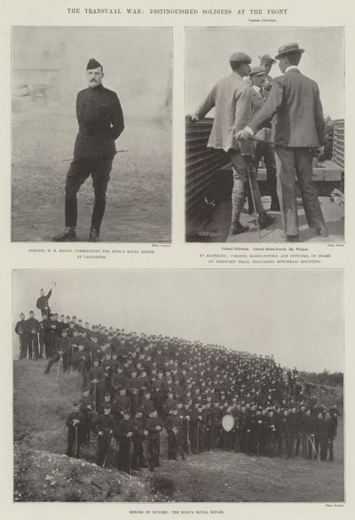 A guerra do Transvaal, distintos soldados na frente de English Photographer