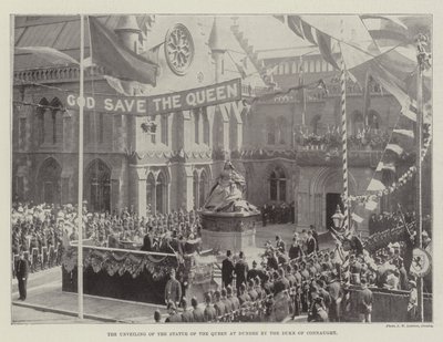 A inauguração da estátua da rainha em Dundee pelo duque de Connaught de English Photographer