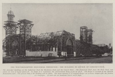 A Exposição Industrial de Wolverhampton, o Edifício em Curso de Construção de English Photographer