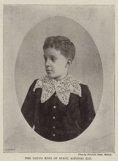 O jovem rei da Espanha, Alfonso XIII de English Photographer