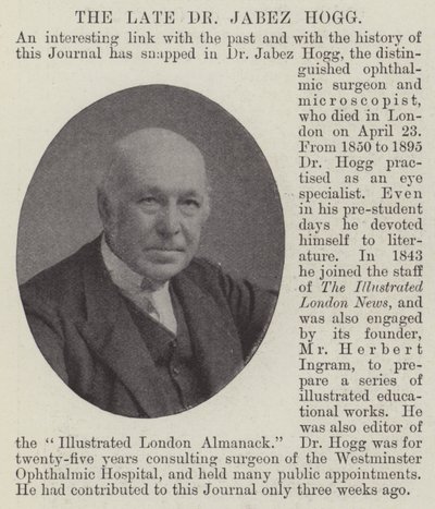 O falecido Dr. Jabez Hogg de English Photographer
