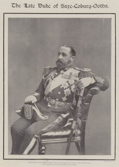 O falecido Duque de Saxe-Coburg-Gotha de English Photographer