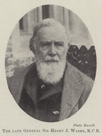 O falecido general Sir Henry J Warre, KCB de English Photographer