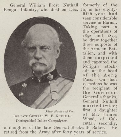 O falecido general WF Nuthall, distinto militante indígena de English Photographer
