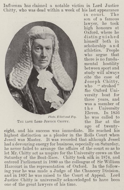 O falecido Lord Justice Chitty de English Photographer