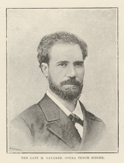 O falecido M Gayarre, cantor tenor de ópera de English Photographer