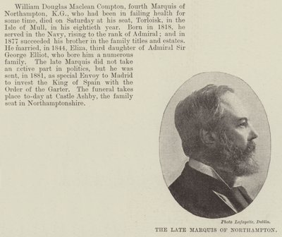 O falecido marquês de Northampton de English Photographer