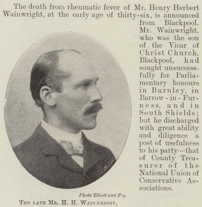 O falecido Sr. HH Wainwright de English Photographer