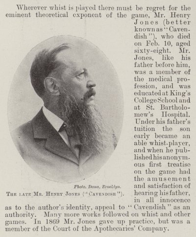 O falecido Sr. Henry Jones (Cavendish) de English Photographer