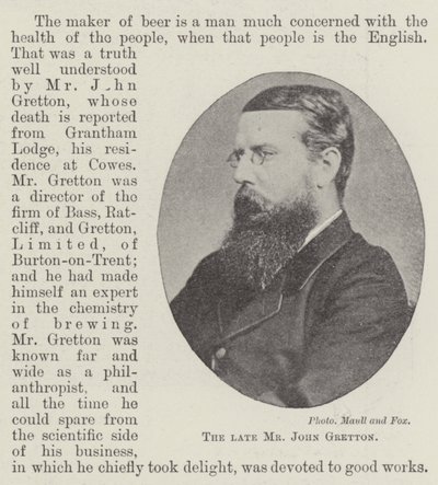 O falecido Sr. John Gretton de English Photographer