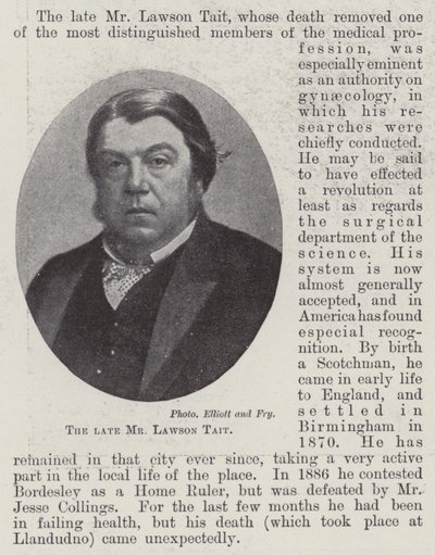 O falecido Sr. Lawson Tait de English Photographer