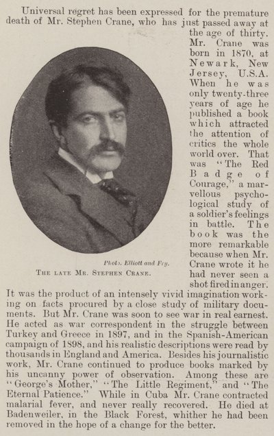 O falecido Sr. Stephen Crane de English Photographer