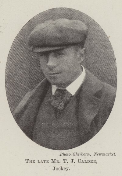 O falecido Sr. TJ Calder, Jockey de English Photographer