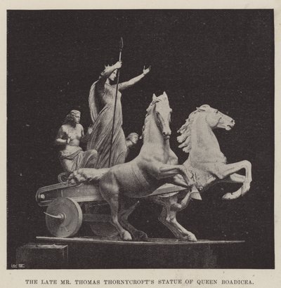 O falecido Sr. Thomas Thornycrofts Estátua da Rainha Boadicea de English Photographer