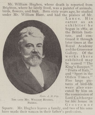 O falecido Sr. William Hughes, Pintor de English Photographer