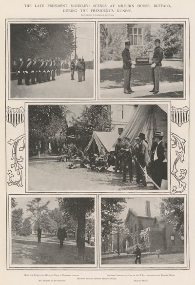 O falecido Presidente McKinley, cenas na casa de Milburn, Buffalo, durante os presidentes de doença de English Photographer