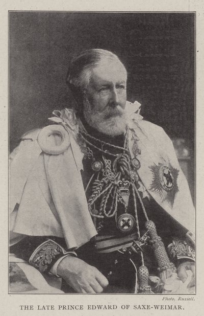 O falecido príncipe Eduardo de Saxe-Weimar de English Photographer