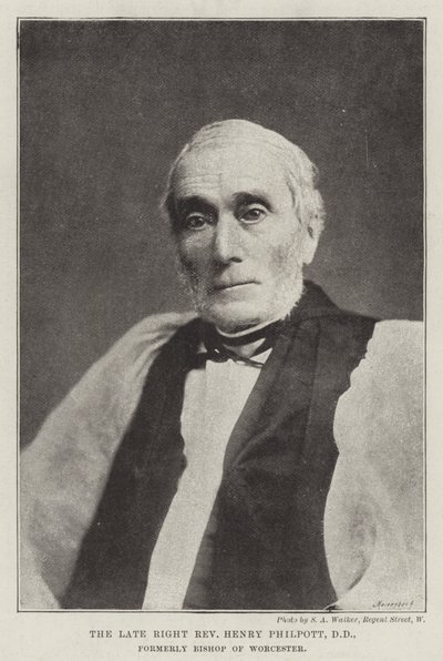 O falecido reverendo Henry Philpott, DD, ex-bispo de Worcester de English Photographer