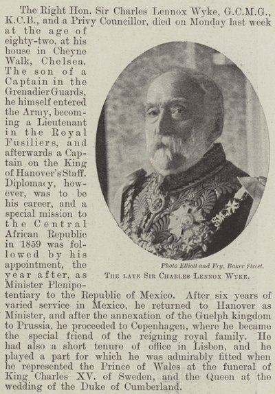 O falecido Sir Charles Lennox Wyke de English Photographer