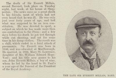 O falecido Sir Everett Millais, Baronet de English Photographer