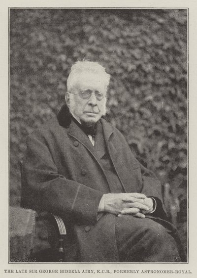 O falecido Sir George Biddell Airy, KCB, ex-astrônomo-real de English Photographer