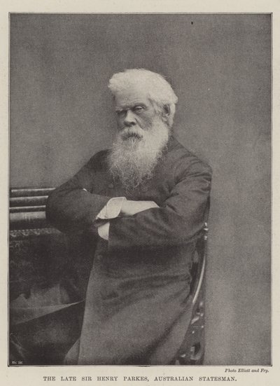 O falecido Sir Henry Parkes, estadista australiano de English Photographer