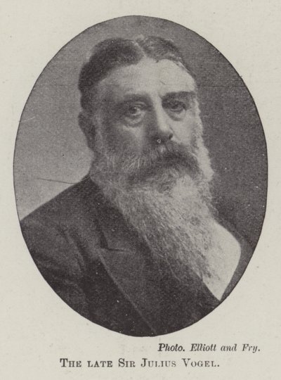 O falecido Sir Julius Vogel de English Photographer