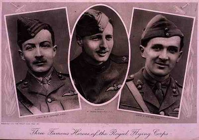 Três Heróis Famosos do Royal Flying Corps, para 