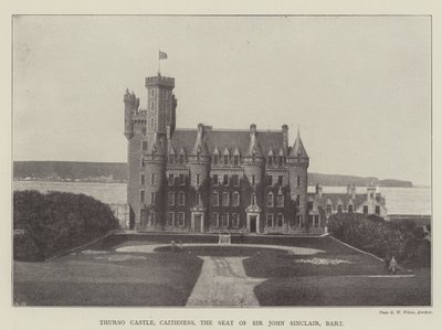 Thurso Castle, Caithness, a sede de Sir John Sinclair, Baronet de English Photographer