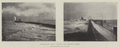 Tynemouth Jetty durante a recente tempestade de English Photographer