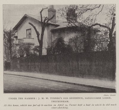 Sob o martelo, JMW Turners Old Residence, Sandycombe Lodge, Twickenham de English Photographer