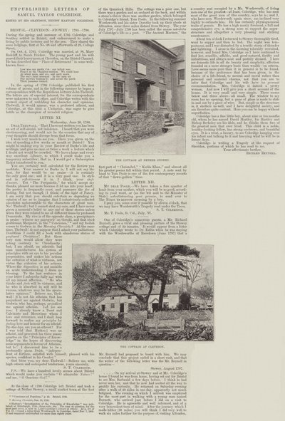 Cartas Inéditas de Samuel Taylor Coleridge de English Photographer