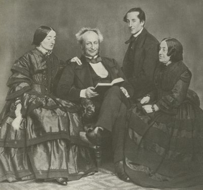 Grupo da família vitoriana, 1857 de English Photographer