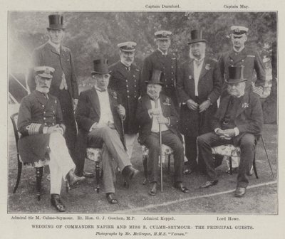 Casamento do Comandante Napier e Miss E Culme-Seymour, os Convidados Principais de English Photographer