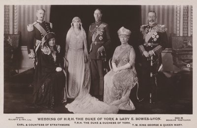 Casamento de HRH o duque de York e Lady E Bowes-Lyon de English Photographer