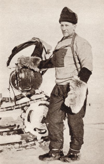 William Lashly, de &39;South With Scott&39; por ERGR Evans, c.1910-13 (foto bw) de English Photographer