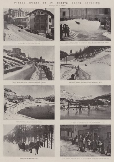Esportes de inverno em St Moritz, Upper Engadine de English Photographer