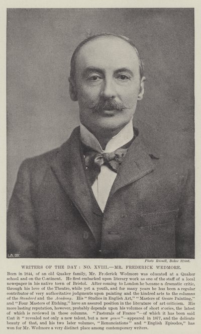 Escritores do dia, Sr. Frederick Wedmore de English Photographer