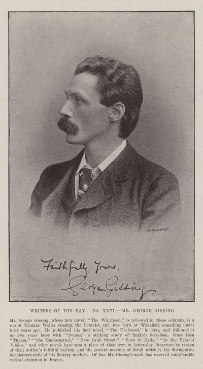 Escritores do Dia, Sr. George Gissing de English Photographer