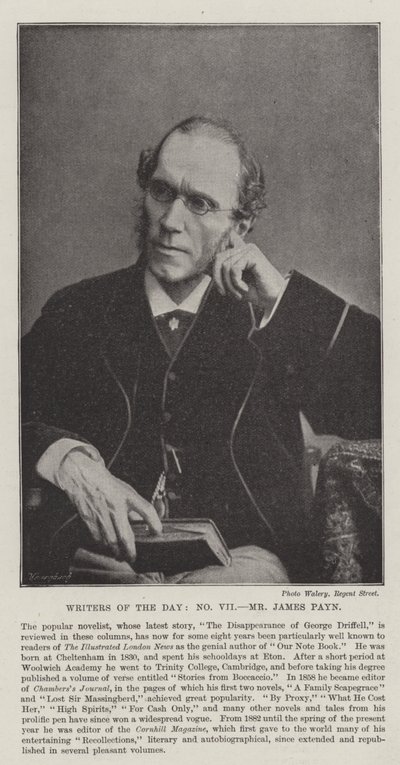Escritores do Dia, Sr. James Payn de English Photographer