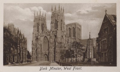 York Minster, Frente Oeste (foto a p/b) de English Photographer