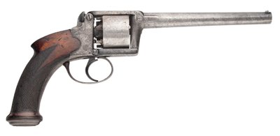 100-Bore Moore & Harris Patent Revólver de percussão auto-armado com seis tiros, 1853 de English School