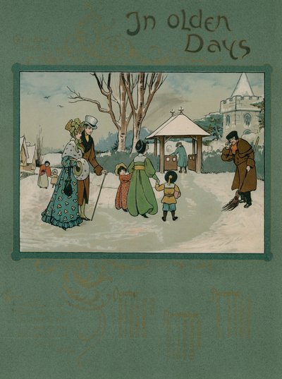 Calendário de 1905 com verso por Alfred Austin (litografia de cor,) de English School