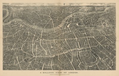 Uma vista de balão de Londres (visto do norte) de English School