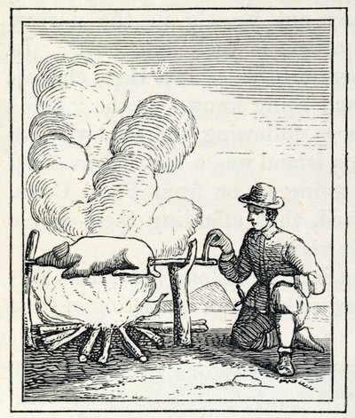 Um Boucan, de "Santo Domingo Past and Present", de Samuel Hazard, pub. 1873 de English School