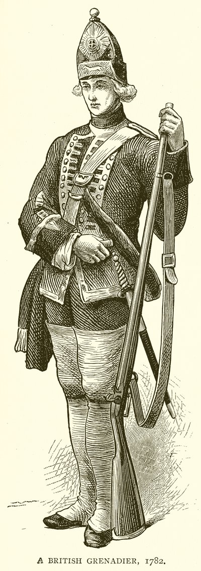 Granadeiro Britânico, 1782 de English School