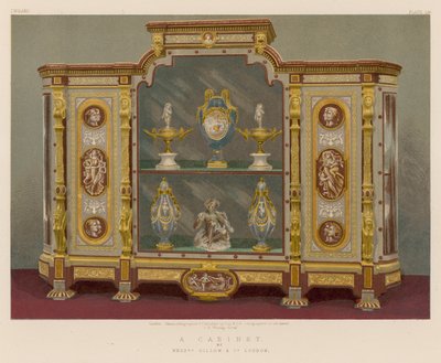 Um Gabinete dos Srs. Gillow e Co, Londres de English School