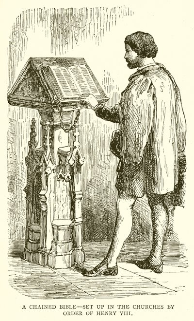 Uma Bíblia Acorrentada - Estabelecida nas Igrejas pela Ordem de Henrique VIII de English School