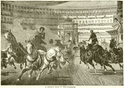 Uma corrida de carros no Coliseu de English School
