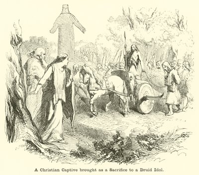 Um cristão cativo trouxe como sacrifício a um ídolo druida de English School